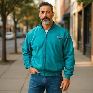 Norwegian Cruise Line Aquamarine Lined Men's Hoodie Windbreaker Sz XL